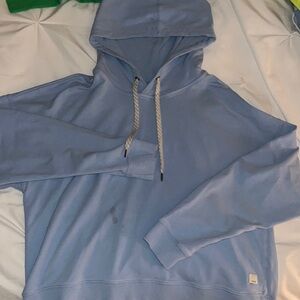 vuori cotton hoodie sky blue